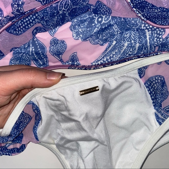 Victoria Secret White Purple Bathing Suit Size S - Picture 10 of 12